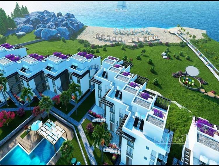 3 bedroom off plan LUXURY sea front apartments with communal pool + sandy beach, with option of a payment plan