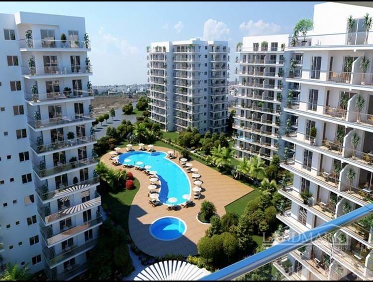 Off plan studio apartments + communal swimming pools + aqua park  + restaurant + walking distance to the sea + 4 years interest free payment plan