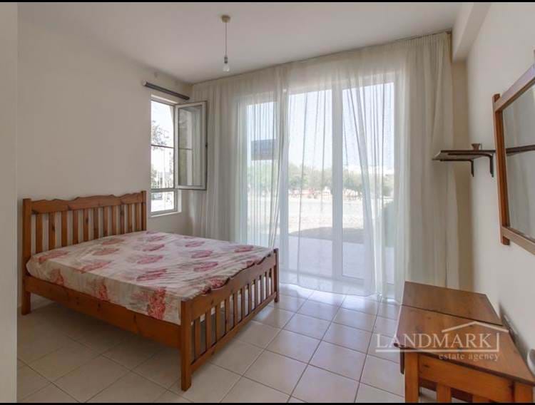 3-bedroom garden apartment + terrace + communal swimming pool + furniture + walking distance to the sea  + Title deed on the owner’s name, VAT paid  