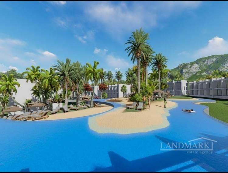 Contemporary garden studio apartments and penthouses + communal pools + indoor heated pool + SPA center + restaurant + bar + gym + sport facilities + walking distance to the beach + children’s play park + payment plan