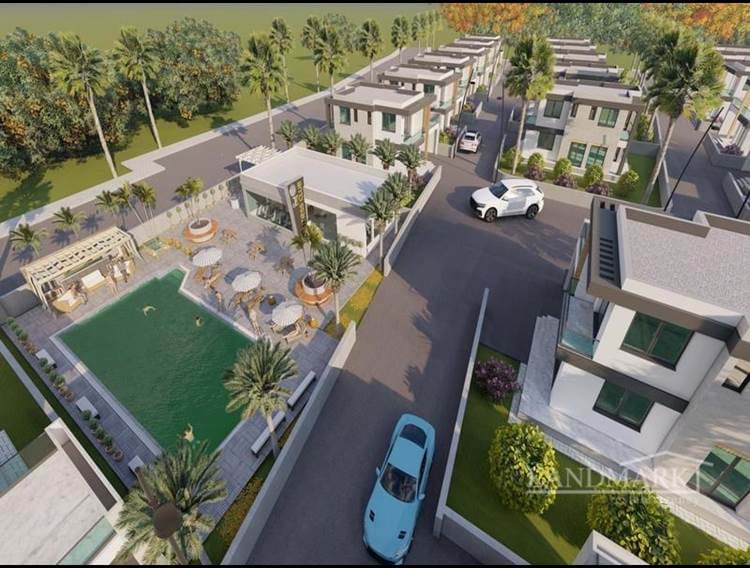 Contemporary luxury 4 bedroom off plan villas + communal swimming pool + private garden + sea & mountain view