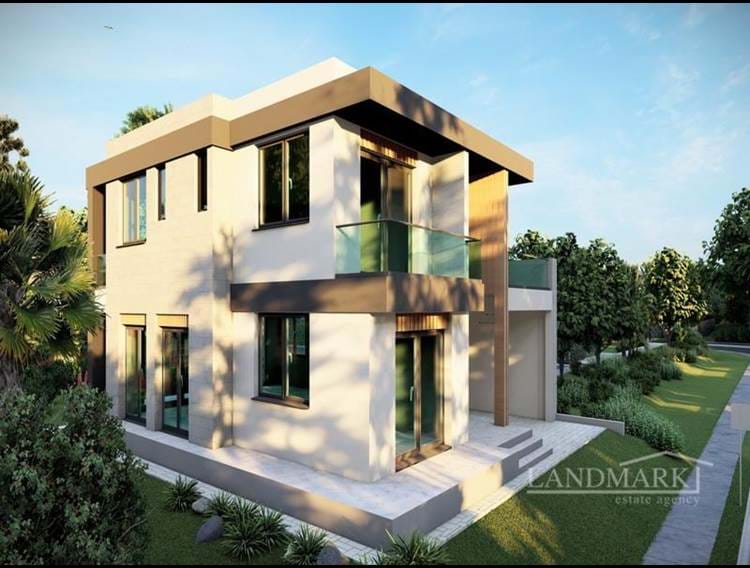 Contemporary luxury 4 bedroom off plan villas + communal swimming pool + private garden + sea & mountain view