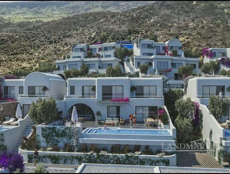1 bedroom off plan semi-detached villas + private swimming pool and private entrance + sea and mountain view + fully designed & planted landscaped gardens + private exclusive beach club +  Payment plan