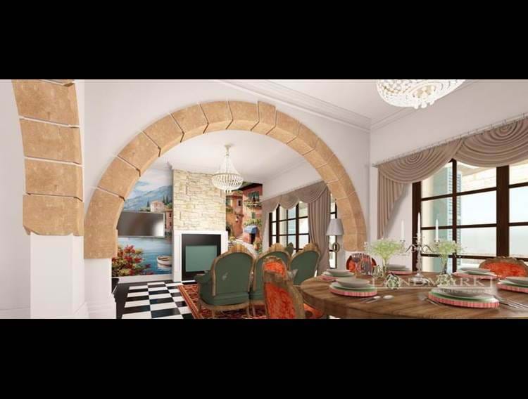 Stenvillor med 4 sovrum i planlösning + pool + centralvärme + panoramautsikt över havet och bergen + betalningsplan + turkiska lagfarter  