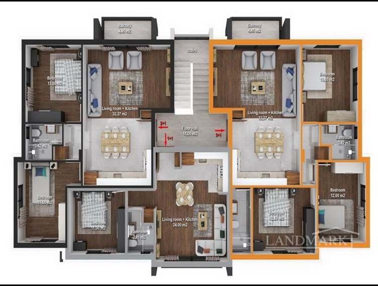 Lägenheter med 3 sovrum + nära bekvämligheter + avbetalningsplan