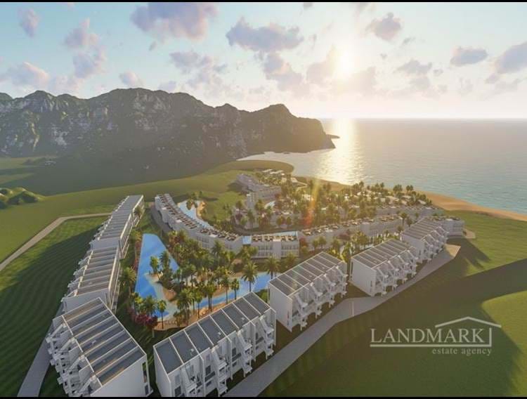 Contemporary off plan garden studio apartment + communal pools + indoor heated pool + SPA center + restaurant + bar + gym + sports facilities + walking distance to the beach + children’s play park