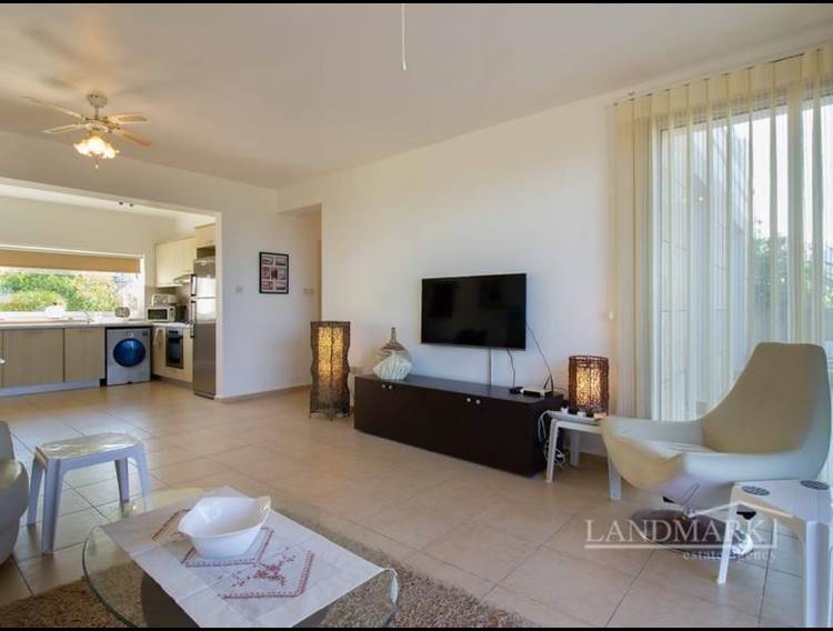 3 bedroom sea front garden apartment +  fully furnished + air conditioners + 3 swimming pools + access to the beach + Title deed in owners’ name VAT paid