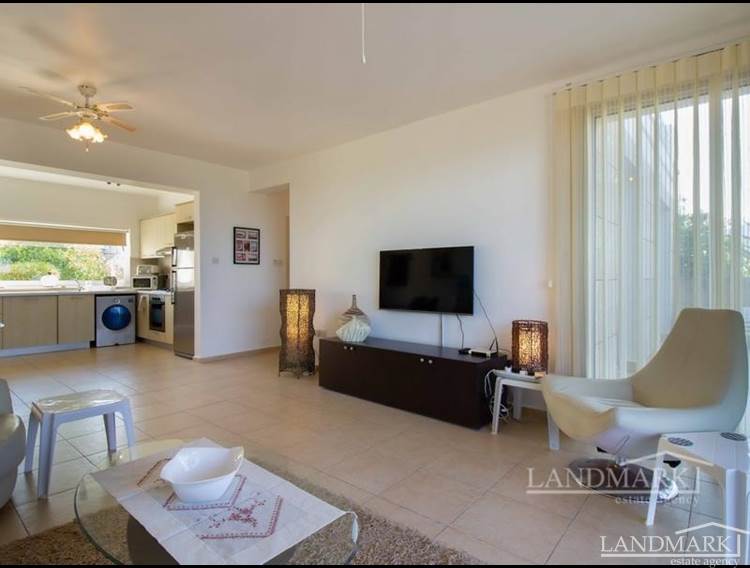 3 bedroom sea front garden apartment +  fully furnished + air conditioners + 3 swimming pools + access to the beach + Title deed in owners’ name VAT paid