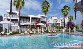 Brand new Luxury 2-bedroom semi-detached villas + swimming pools + restaurant + supermarket + tennis and basketball courts + meditation wellness center + activity center + uninterrupted sea views + walking distance to the beach + payment plan