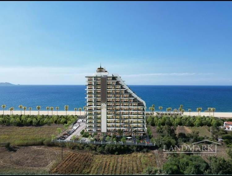 Studio apartments in an exclusive beachfront residence + sandy beach + indoor & outdoor swimming pools + Payment plan  + Turkish title deeds