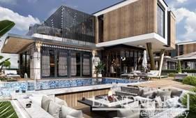 4 yatak odalı çağdaş tasarımlı LÜKS villa + özel yüzme havuzu + fitness salonu + Ödeme planı + Türk tapusu