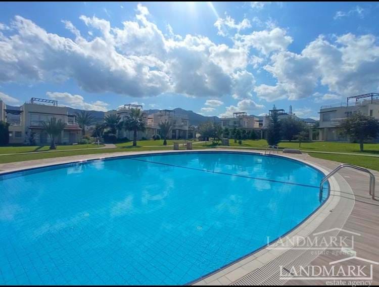 2-bedroom ground floor resale apartment + fully furnished + white goods + communal pools + restaurant + bistro bar + walking distance to the beach + Title deed in the owner’s name, VAT paid