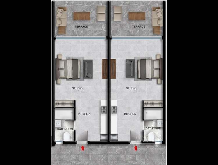 Квартиры-студии на первом и 1-м этажах в элитном курортном комплексе + общие бассейны + ресторан + планы оплаты 